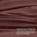 Monbix Queen Comforter Set - 7 Pieces Cationic Dyeing Dark Red Bed in a Bag Queen Bedding Sets with Comforter, Sheets, Pillowcases & Shams, Reversible Bedding Comforters Sets by CozyNest Decor