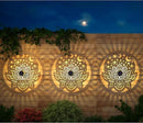4 Pack Solar Fence Lights Metal Solar Powered Outdoor Wall Deck Lights Lotus Theme Waterproof Fence Light for Garden Post Patio Backyard Yard Decor (Lotus, 4 Pack) by CozyNest Decor