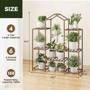 Bamworld Plant Stand Indoor Boho Decor Hanging Plant Shelf Wood Flower Stand for Christmas Gift, Home Decor, Plant Gift by GreenHaven Gardens