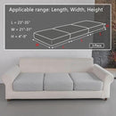 Couch Cushion Covers for Sectional Sofa, Stretch Soft Sofa Slipcovers Washable Wear-Resistant Universal Furniture Protector for Living Room(3 Seaters Covers, Light Gray)
