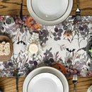 Artoid Mode Jack-O'-Lantern Pumpkin Floral Ghost Halloween Table Runner, Eucalyptus Kitchen Dining Table Decoration for Home Party Decor 13x36 Inch by CozyNest Decor