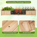 HAPPYGRILL Raised Garden Bed, Wooden Elevated Garden Box w/8 Drain Holes, Detachable Bottom Panels, Liner for Flowers Vegetables Herbs Fruits, Outdoor Planter Box for Backyard Lawn, 89" x 23.5" x 16" by GreenHaven Gardens