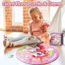 ZIZZ Unicorn Toy for Girls Kids - Best 70 Pieces Unicorn Floor Puzzle for Kids Age 3 4 5 6 7 8 Years Old Girls Learning & Educational Games Toys Toddlers Gifts for Birthday Christmas Party Activity by TinyTreasures Baby Boutique