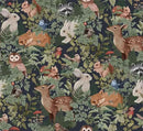 Animal Leaf Forest Deer Rabbits Squirrel Owl Green Plants Peel and Stick Wallpaper Self Adhesive Removable Easy Peel Off Contact Paper Stick on Wall Paper for Bedroom&Renter by GreenHaven Gardens