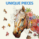 Wooden Puzzles for Adults, Wooden Horse Puzzles, 270 Pieces Puzzles for Adults, Birthday Gifts for Puzzle Lover, Family Puzzle Game (L-13.4 * 13in) by TinyTreasures Baby Boutique