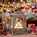 Christmas Snow Globes,Christmas Decorations for Home,with 6 Hour Timer,Musical Snow Globe,Battery Or USB Powered,Christmas Lantern,Christmas Festival Decor, Snowman Skiing