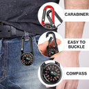 12 Pcs Mini Compass Keychain for Kids Bulk, Small Pocket Magnetic Compass Survival Hiking for Outdoor Survival Camping Party Backpacking Accessory by TinyTreasures Baby Boutique