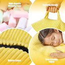 Hobestluk 3.5FT Bean Bag Chair Adult Bean Bag Chair Large Bean Bag Chair with Filler Included Teardrop Bean Bag with Removable Cover for Bedroom Living Room - (Large, Yellow) by CozyNest Decor