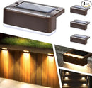 SOLPEX Solar Fence Lights, 6 LEDs Solar Lights Outdoor Waterproof Solar Powered for Deck, Stair, Front Porch, Balcony, Walkway, Garden, Yard, Patio, Pool Decor, IP65 Waterproof (4 Pack, Warm White) by GreenHaven Gardens