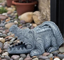 Realistic Crocodile Statue, Garden Rain Downspout Diverter, Splash Block & Gutter Extender, Decorative 3"x4" Gutter Extension, Outdoor Decor Sculpture, Unique Gutter Downspout Decoration by GreenHaven Gardens