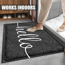 Door Mat, Durable Welcome Mat Low Profile Floor Mat Front Doormat Non Slip Mats Entrance Rectangular Easy to Clean Doormat, for Entryway, Patio, High Traffic Areas (36"x24",Black) by CozyNest Decor