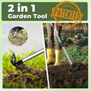 Weed Puller Tool with Long Handle - 60" Manual Weeder Remover Tool, 2 in 1 Hand Weed Rake and Garden Hoe for Gardening, Heavy Duty Uprooting Weeding Pull for Yard, Lawn, Patio and Garden by GreenHaven Gardens