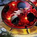 Elenon Ladybug Decor Solar Lights, Metal Ladybugs Outdoor Decorative Yard Art Garden Sculptures & Statues for Patio Yard Pathway by GreenHaven Gardens