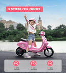 Kids Motorcycle, 2 Wheel Electric Motorcycle for Girls Ages 8-14, 24V Ride on Toys with Music, Story, Headlight, 3 Speed Options, Up to 60min Ride Time, for Riders up to 143 lbs, Easy Assemble, Pink by TinyTreasures Baby Boutique