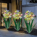 Homight Solar Metal Agave Butterfly Flower Stick Garden Sculpture - Outdoor Christmas Lights With Swaying Butterfly Sunflower - Solar Outdoor Gift (3 PCS Green) by CozyNest Decor