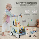 2-in-1 Baby Push Walker - Wooden Push Walker and Tool Toy for Babies - Toddler Learning Activity Walker for Girls Boys 1-3 Years - Educational and Sturdy Construction by TinyTreasures Baby Boutique