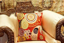 Hilma Al Klint Red Pillow Cover Modern Red Pillowcase Abstract Chair Cushion Accent Throw Pillowsham Mid Century Chair Cushions Hand Embroidered Wool Size 18x18 by CozyNest Decor