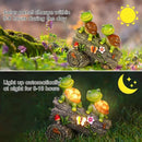 Garden Turtle Figurines Outdoor Decorations, Solar Powered Sweet Frog Face Turtles Resin Statue with 4 LED Lights, Garden Art Spring Fall Winter Christmas Decor for Patio Lawn Yard by GreenHaven Gardens