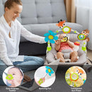 Adjustable Arch Bassinet Toys for Infant & Toddlers, Stroller Arch, Baby Crib Toys with Fascinating Hanging for Stimulating Baby’s Senses and Developing Motor Skills by TinyTreasures Baby Boutique