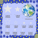 965 PCS Glow in The Dark Stars and Earth for Ceiling, Luminous Stars and Planet Wall Decals, Kids Room Decor, Glowing Galaxy Wall Stickers for Nursery Decorations (Blue) by TinyTreasures Baby Boutique