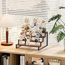 Giikin 4 Tier Spice Rack, Wooden Spice Rack for Countertop, Kitchen Counter Storage Shelves Cupcake Stand Holder Display Stand, Rustic Brown by CozyNest Decor