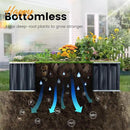 KING BIRD Galvanized Raised Garden Bed with 2 Installation Methods for DIY, 101" x 36" x 18" Heightened Planter Kit Box Outdoor for Deep-Rooted Vegetables, Flowers, Dark Grey by GreenHaven Gardens