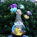 Solar Firefly Jar Gnome Waterproof- Large Garden Gnome Funny Solar Outdoor LED Lights Resin Statues 10.6" Lantern Figurines Decorations Birthday Gifts for Mom Women - Unique Housewarming Gifts by CozyNest Decor