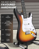 DONNER DST-80 Electric Guitar 39” Beginner Electric Guitar Kit with Amp, Classic SSS Pickup Complete with Gig Bag, Tuner, Capo, Strap, Picks, and Free Online Lessons by TinyTreasures Baby Boutique