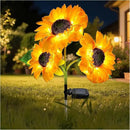 Outdoor Solar Garden Stake Lights,Upgraded LED Solar Powered Light with 3 Sunflower, Waterproof Solar Decorative Lights for Garden, Patio, Backyard (1 Pack 3 Flower) by CozyNest Decor