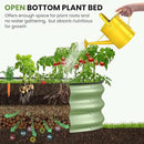 2pcs 2x2x1 FT Galvanized Raised Garden Bed Kit, Round Raised Garden Beds Outdoor Raised Beds for Gardening, Planter Boxs for Vegetables Flower Herb(Pearl White & Sage Green) by GreenHaven Gardens