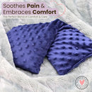 Microwave Heating Pad for Cramps, Aches & Pains - Weighted Microwavable Heating Pad – Moist Heat Therapy for Back, Neck, and Shoulders – Made in USA with Lavender, Flaxseed, and Buckwheat by CozyNest Decor