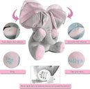Aidiya Elephant Stuffed Animals Baby Gifts Peluches Ear Interactive Elephant Talking Singing Plush Toys for Girls Boys Gift Adjustable Volume 11.8" Set (Pink) by TinyTreasures Baby Boutique
