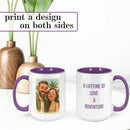 Personalized Coffee Mug, Custom Photo Caricature Gift, Funny Customized Coffee Gift for Men & Women, Custom Mugs with Pictures, Purple 15oz Customized Ceramic Tea Cup by TinyTreasures Baby Boutique