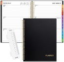 SUNEE Academic Planner 2025-2026 Weekly and Monthly, July 2025-June 2026, 8.5"x11", Tabs, Note Pages, Pockets, Bookmark, Flexible Cover, Spiral Binding, Black by TinyTreasures Baby Boutique
