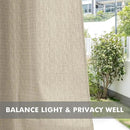 HolidayIdeas Linen Outdoor Curtains for Patio Waterproof 4 Panels Cream Outside Curtains 108 inch Length-Indoor/Outdoor Gazebo Curtains Weatherproof, Privacy for Pergola, Porch, Cabana 54"x108" by CozyNest Decor