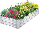 SnugNiture Galvanized Raised Garden Bed 8x4x1FT Outdoor Large Metal Planter Box Steel Kit for Planting Vegetables, Flowers by GreenHaven Gardens