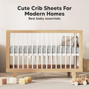 KeaBabies 2-Pack Organic Crib Sheets for Boys, Girls - 52x28 Fitted Crib Mattress Sheet Neutral, Breathable Jersey Cotton Cover for Baby Bed, Toddler Mattress, Soft & Cute Prints (Nordic) by TinyTreasures Baby Boutique