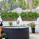 4 Pack 30 Inch Window Boxes Planters Railing Planter Box with Adjustable Brackets for Porch Fence Patio Balcony Hanging Flower Baskets with Coco Liners for Outdoor Garden Decor - Black by GreenHaven Gardens