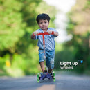 PJ Mask Self Balancing Kick Scooter with Light Up Wheels, Extra Wide Deck, 3 Wheel Platform, Foot Activated Brake, 75 lbs Limit, Kids & Toddlers Girls or Boys, for Ages 3 and Up by TinyTreasures Baby Boutique