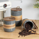 Spice Jars with Airtight Lid, Coffee Container Canister Kitchen Food Storage Jars for Spice Sugar Tea Bag, Stackable Decorative Jars for Countertop, Grey & 37oz by CozyNest Decor