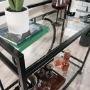 Sauder International Lux Bar Cart, Black Finish by CozyNest Decor