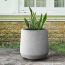 Kante 15.3" Dia Round Concrete Planter, Outdoor Indoor Large Plant Pots Containers with Drainage Hole and Rubber Plug for Home Garden Patio, Natural Concrete by GreenHaven Gardens