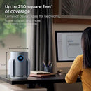Shark NeverChange Air Purifier Compact Pro with Long-lasting HEPA Exceeding Filtration, For Pet Dander, Dust, Smoke, Allergens, Up to 250 sq. ft. for Bedroom, Home Office, Dorm, HP071BRN (2025) by CozyNest Decor
