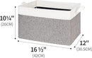 GRANNY SAYS Storage Baskets for Shelves, Closet Organizer Bins, Clothes Storage Bins with Metal Frame, Extra Large Baskets for Organizing and Storage, Collapsible, Gray&White, 2-Pack by CozyNest Decor