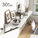 Fun Memories 10 Inch Deep Floating Shelves, White Floating Shelf 16 Inch Long, 16" W x 10" D Wall Shelves Set of 2, Deep Shelves for Books, Wide Floating Shelves for Bahtoom, Living Room, Kitchen by CozyNest Decor