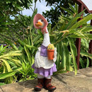 Garden Statues Gardener Couple Duck, Indoor Outdoor Decorations Cute Ducks Art Décor Goose Figurine Ornament for Yard Home Garden Patio and Office (Female) by GreenHaven Gardens