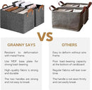 GRANNY SAYS Storage Baskets for Shelves, Closet Organizer Bins, Clothes Storage Bins with Metal Frame, Extra Large Baskets for Organizing and Storage, Collapsible, Dark Gray, 2-Pack by CozyNest Decor