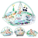 dearlomum 4-in-1 Tummy Time Mat,Baby Activity Play Mat,Newborn Play Baby Mats for Floor with 6 Infant Learning Sensory Baby Toys, Toddler Motor Skill Development,Babies Ball Pit with 18 Ocean Balls by TinyTreasures Baby Boutique