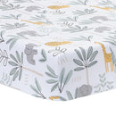 Lambs & Ivy Jungle Adventure Linen/Cotton 3-Piece Nursery Baby Crib Bedding Set by TinyTreasures Baby Boutique