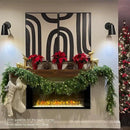 2PCS 9FT Christmas Garland Norfolk Pine Garland Real Touch Artificial Greenery Garland for Mantle Fireplace Table Indoor Outdoor Decor (Full) by CozyNest Decor